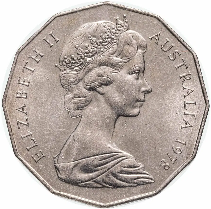 Австралия 50 центов (cents) 1978, реверс