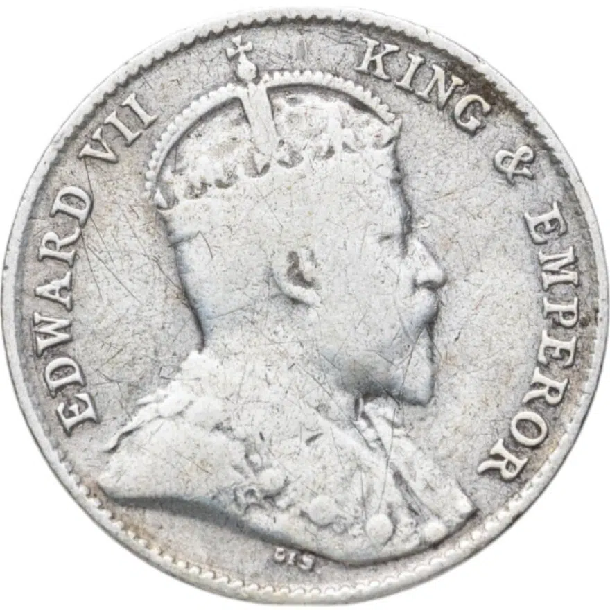 Цейлон 10 центов (cents) 1910, реверс