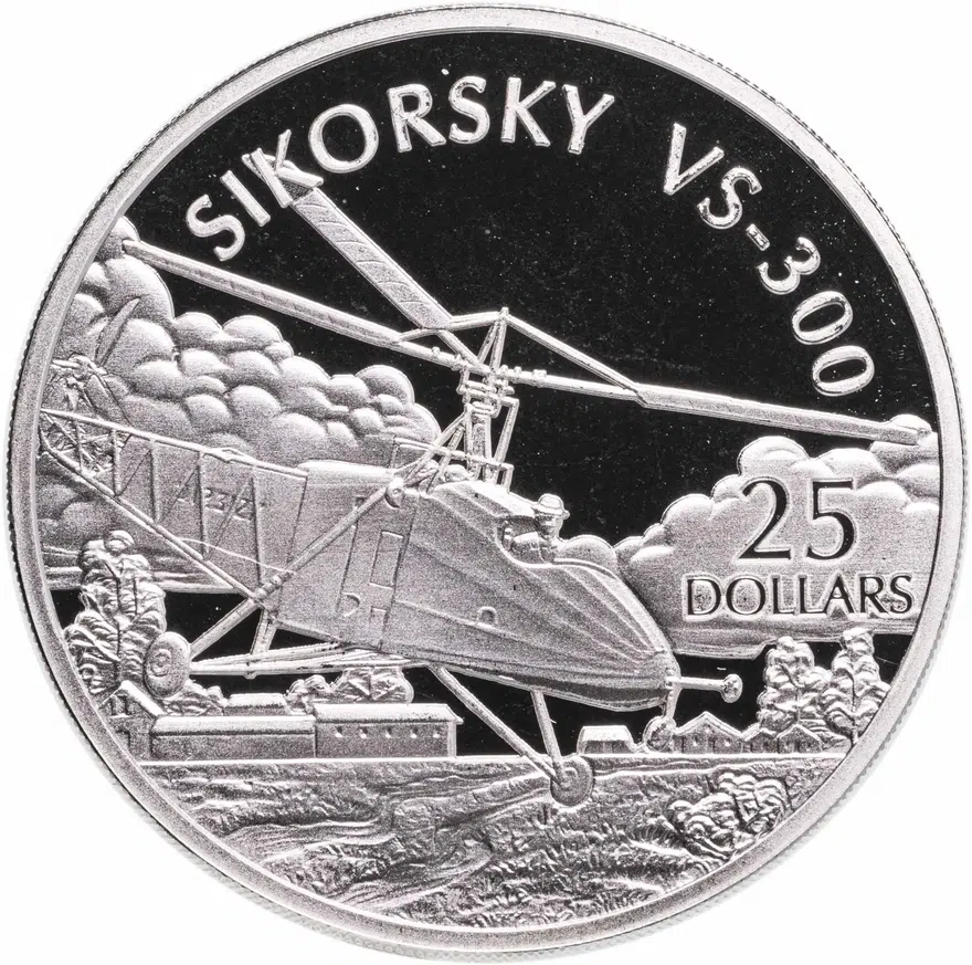 Соломоновы Острова 25 долларов (dollars) 2003  Самолёты - Sikorsky VS-300