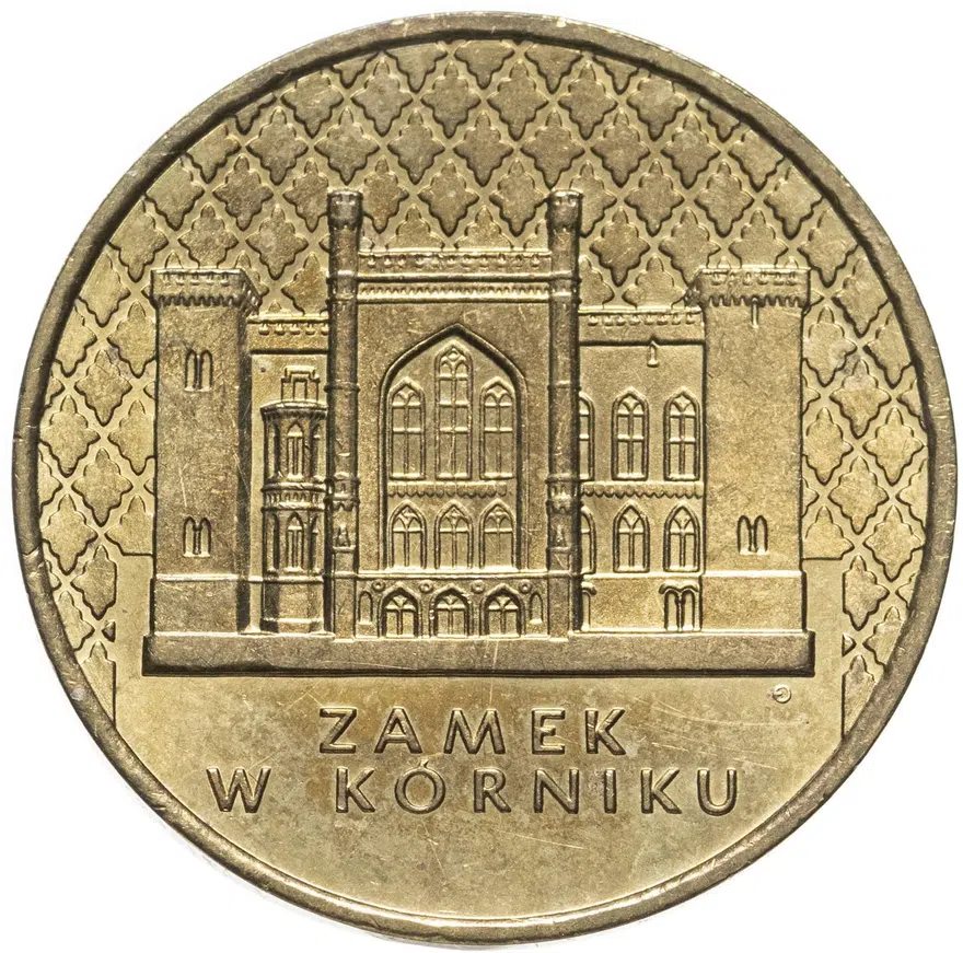 Польша 2 злотых (zlote) 1998  Замки и дворцы Польши - Замок Курник, аверс
