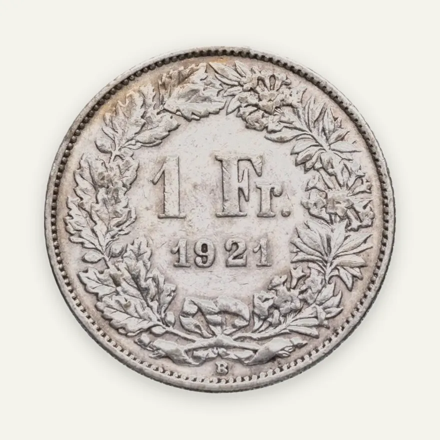 Швейцария 1 франк (franc) 1921