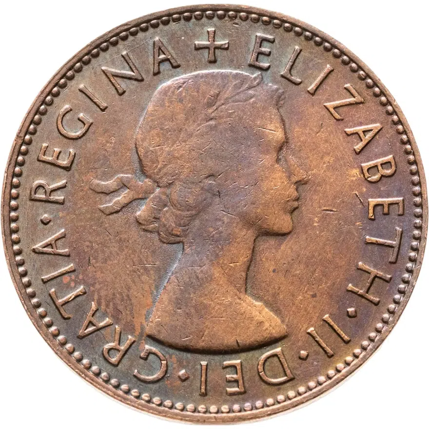 Австралия 1/2 пенни (penny) 1953, реверс