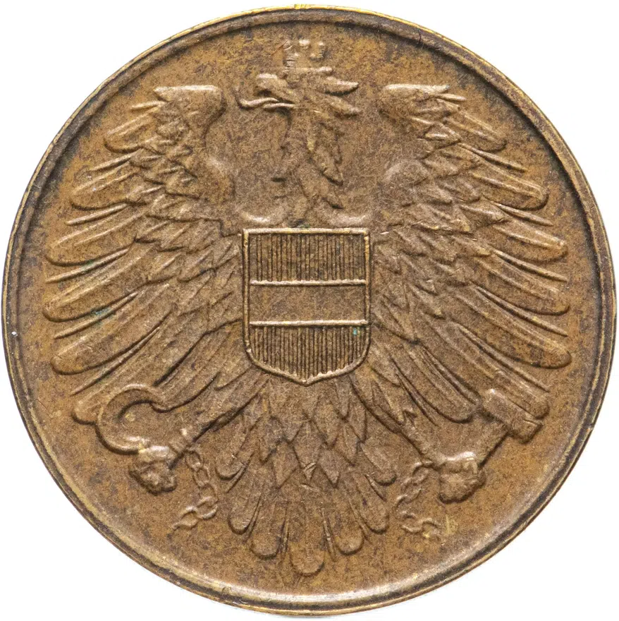 Австрия 20 грошей (groschen) 1951, реверс