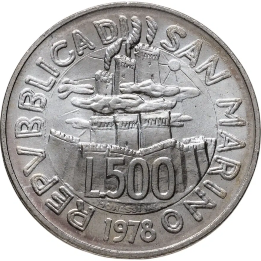 Сан-Марино 500 лир (lire) 1978  Работа