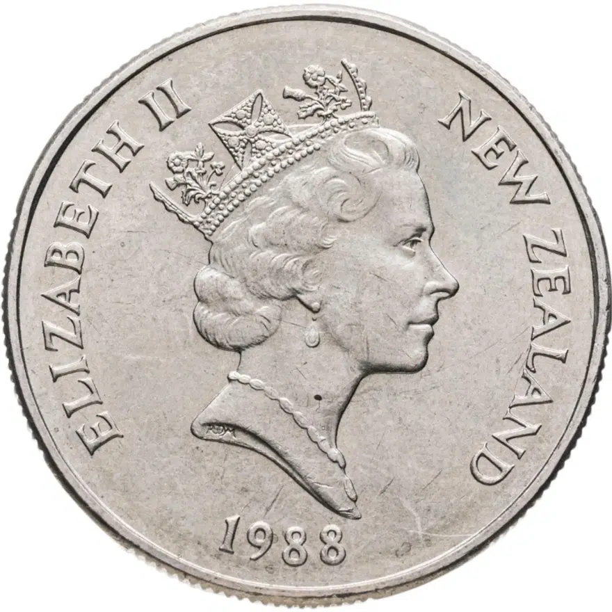 Новая Зеландия 50 центов (cents) 1988, реверс