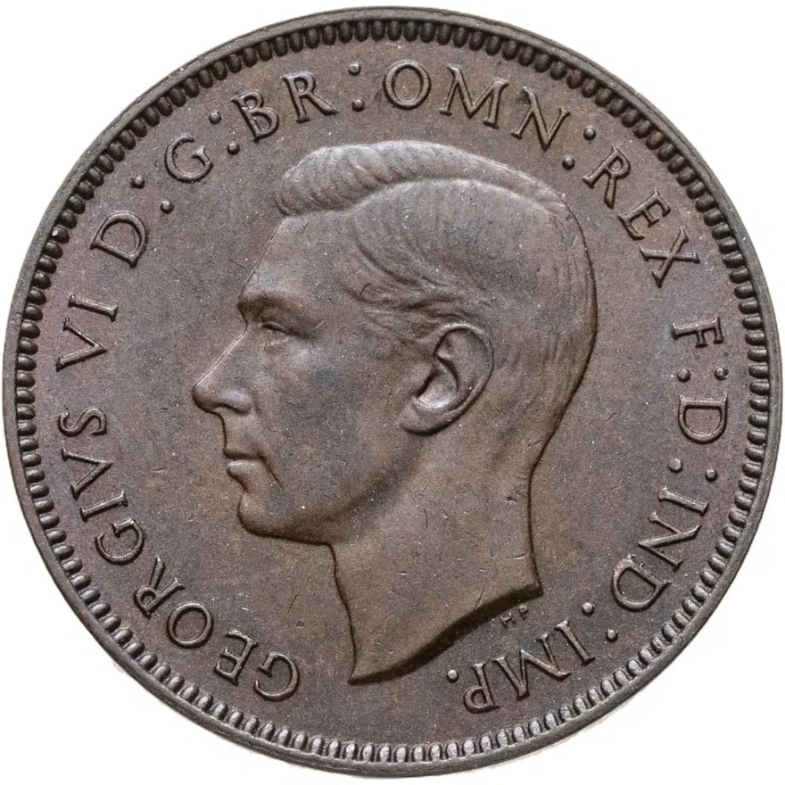 Великобритания 1 фартинг (farthing) 1939, реверс