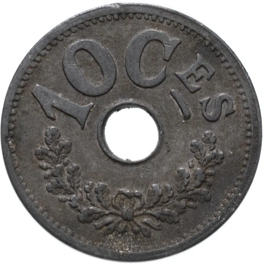 Люксембург 10 сантимов (centimes) 1915, реверс