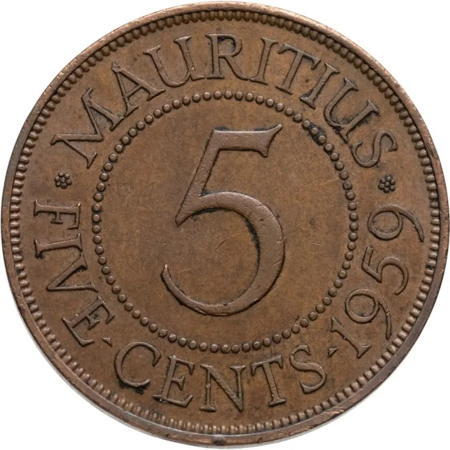 Маврикий 5 центов (cents) 1959