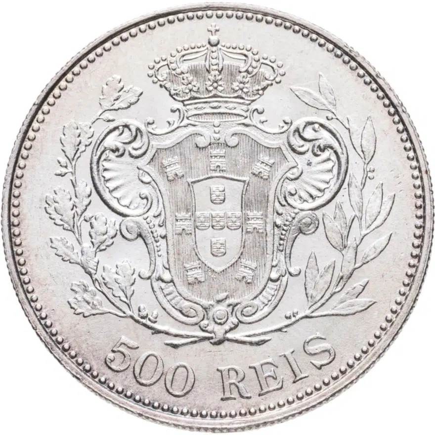 Португалия 500 рейс 1908 "Король Мануэл II"