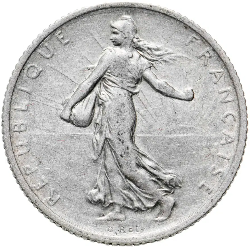Франция 1 франк (franc) 1908, реверс