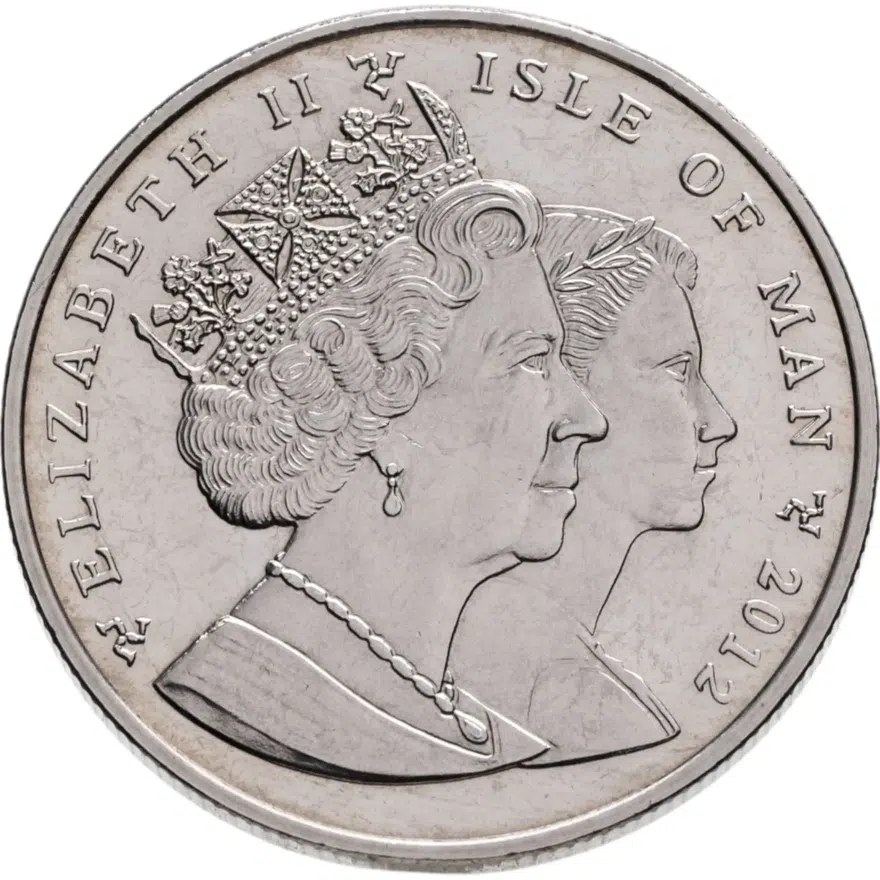 Остров Мэн 1 крона (crown) 2012 Юнона Монета, аверс