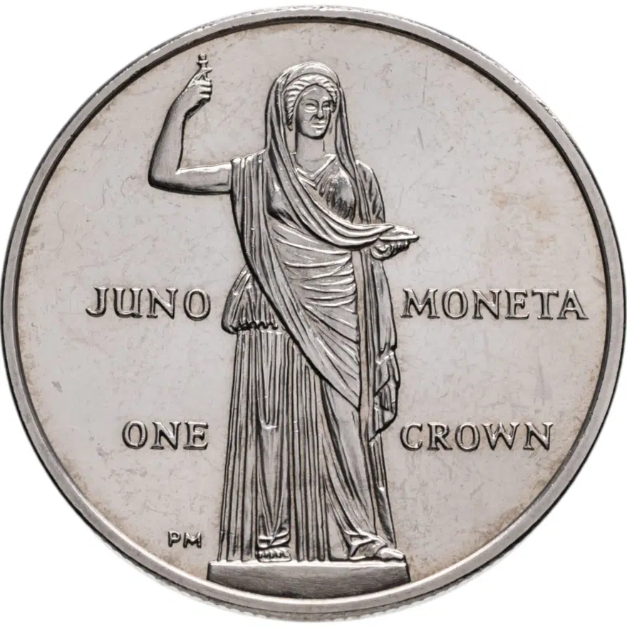 Остров Мэн 1 крона (crown) 2012 Юнона Монета, реверс