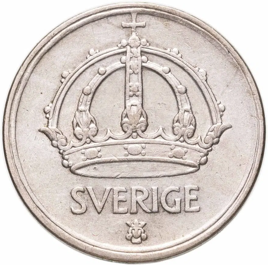 Швеция 50 эре (ore) 1950, реверс