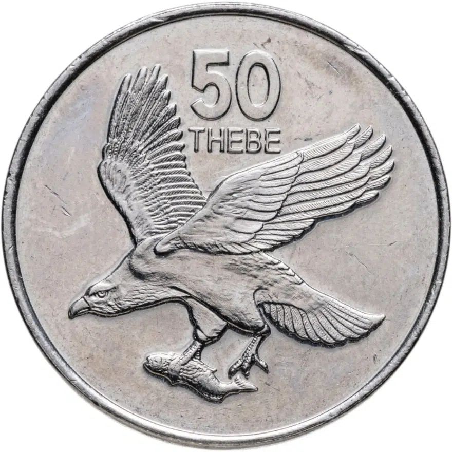 Ботсвана 50 тхебе (thebe) 2001, реверс