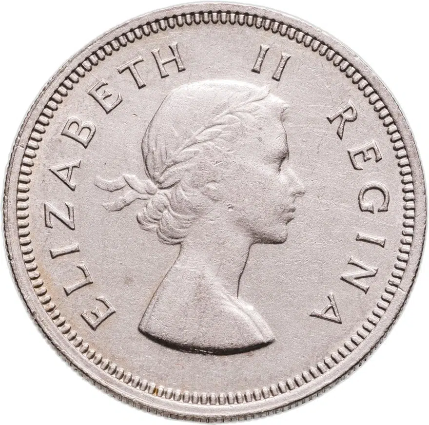 ЮАР 2 шиллинга (флорин, shillings) 1958, реверс