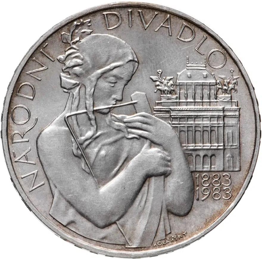 Чехословакия 500 крон (korun) 1983  100 лет Пражскому национальному театру, аверс