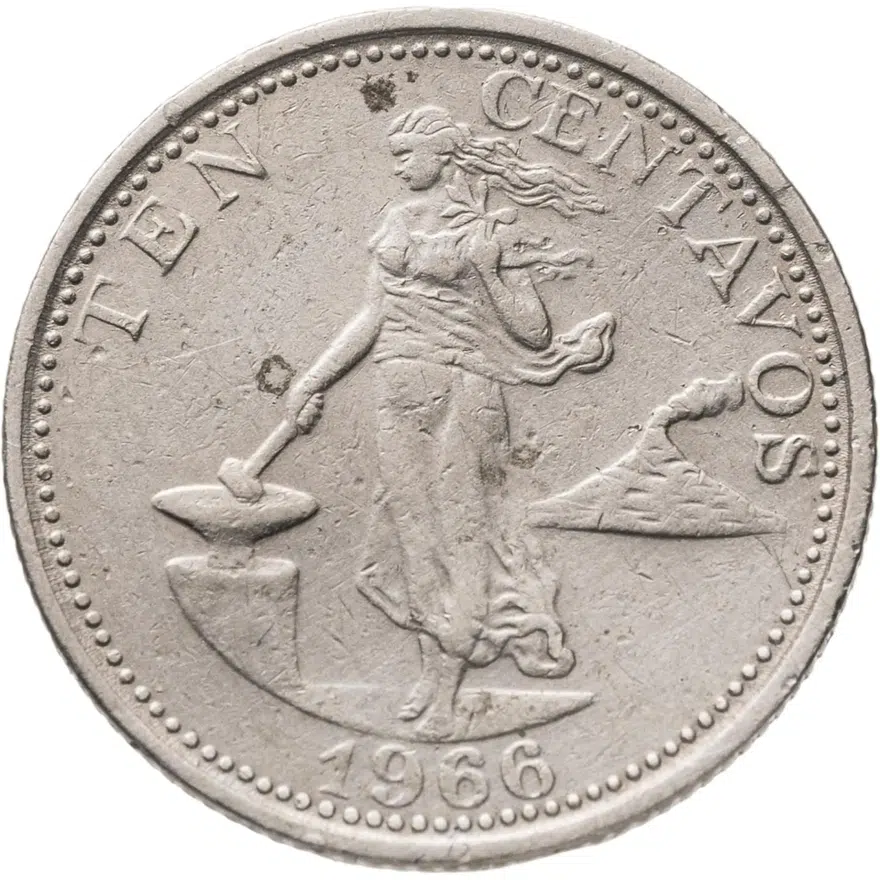 Филиппины 10 сентаво (centavos) 1966