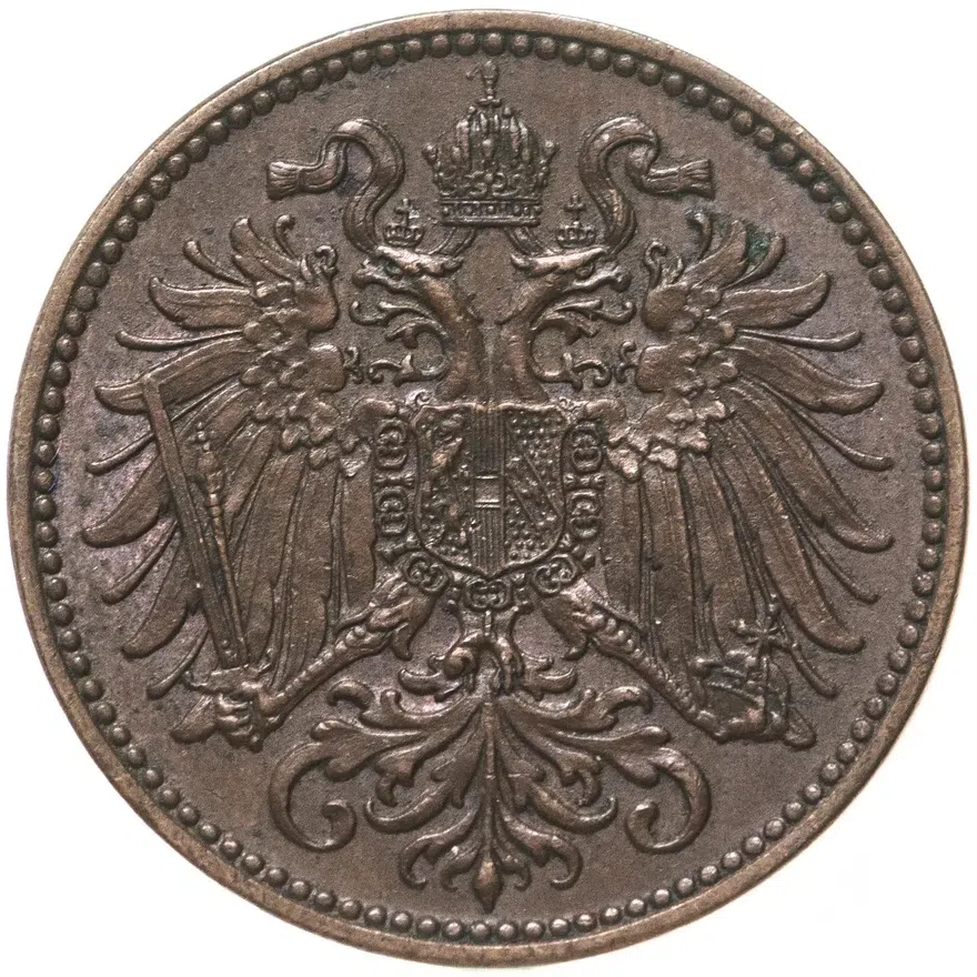 Австрия 2 геллера (heller) 1895, реверс