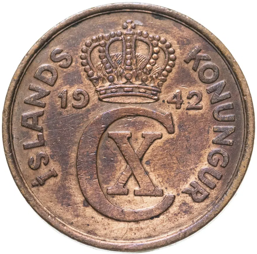 Исландия 5 эйре (aurar) 1942