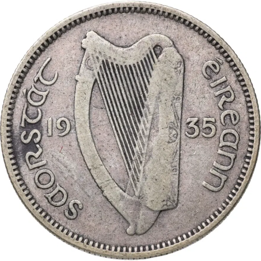 Ирландия 1 шиллинг (shilling) 1935, реверс