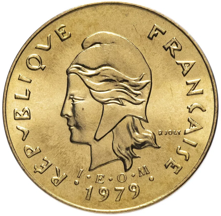 Новые Гебриды 5 франков (francs) 1979, реверс