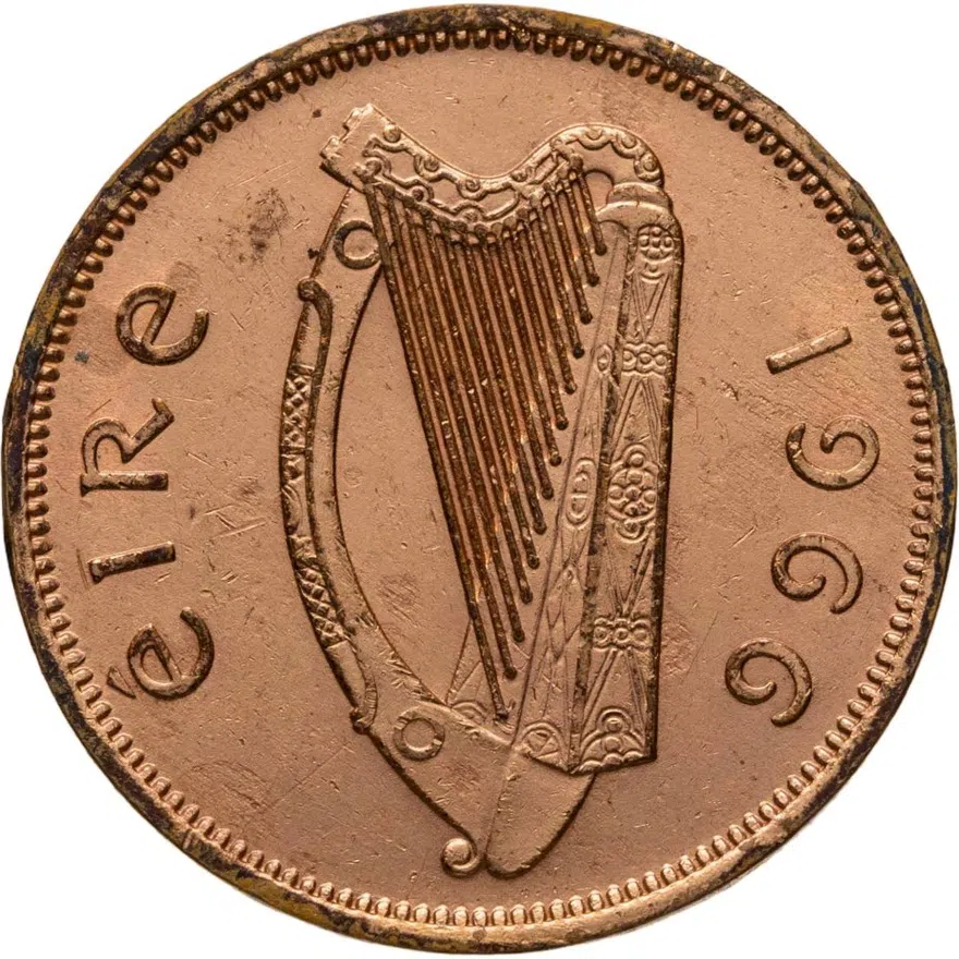 Ирландия 1/2 пенни (half penny) 1966, реверс