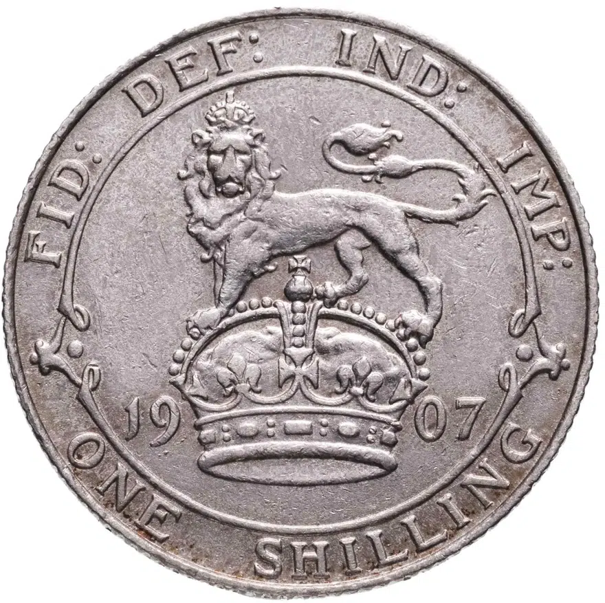 Великобритания 1 шиллинг (shilling) 1907, реверс