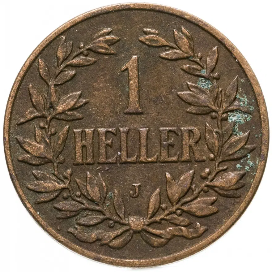 Германская Восточная Африка 1 геллер 1908 "J", реверс
