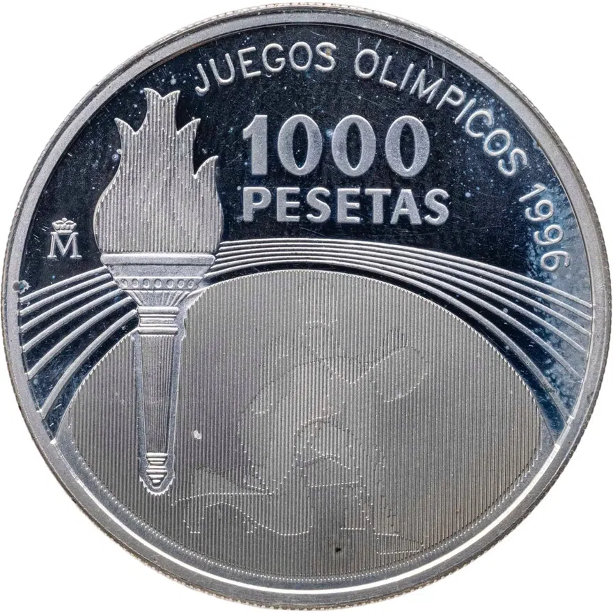 Испания 1000 песет (pesetas, ptas) 1995 Игры XXVI летней Олимпиады Игры Атланта-1996
