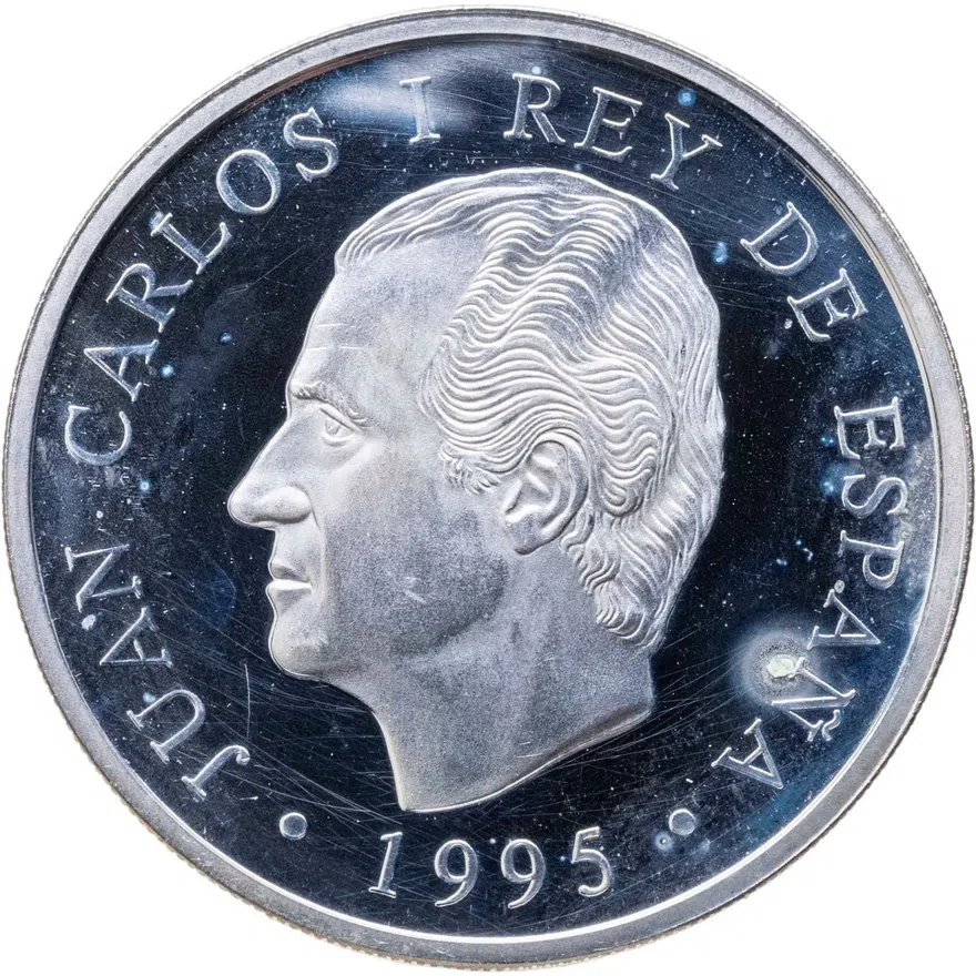 Испания 1000 песет (pesetas, ptas) 1995 Игры XXVI летней Олимпиады Игры Атланта-1996, реверс