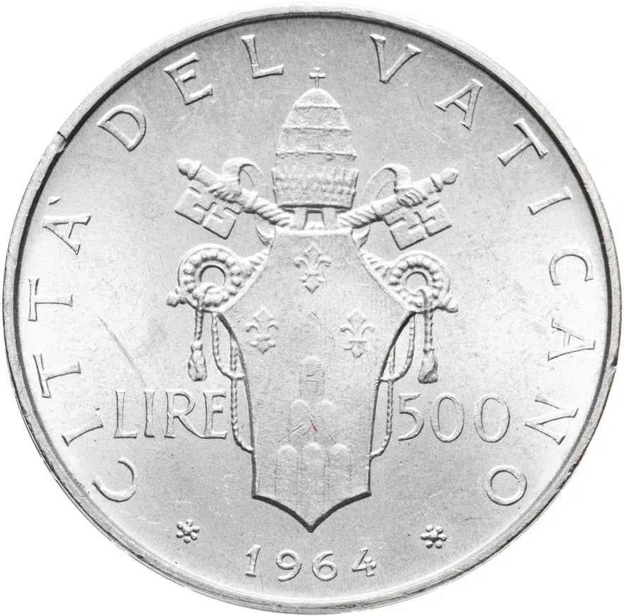 Ватикан 500 лир (lire) 1964