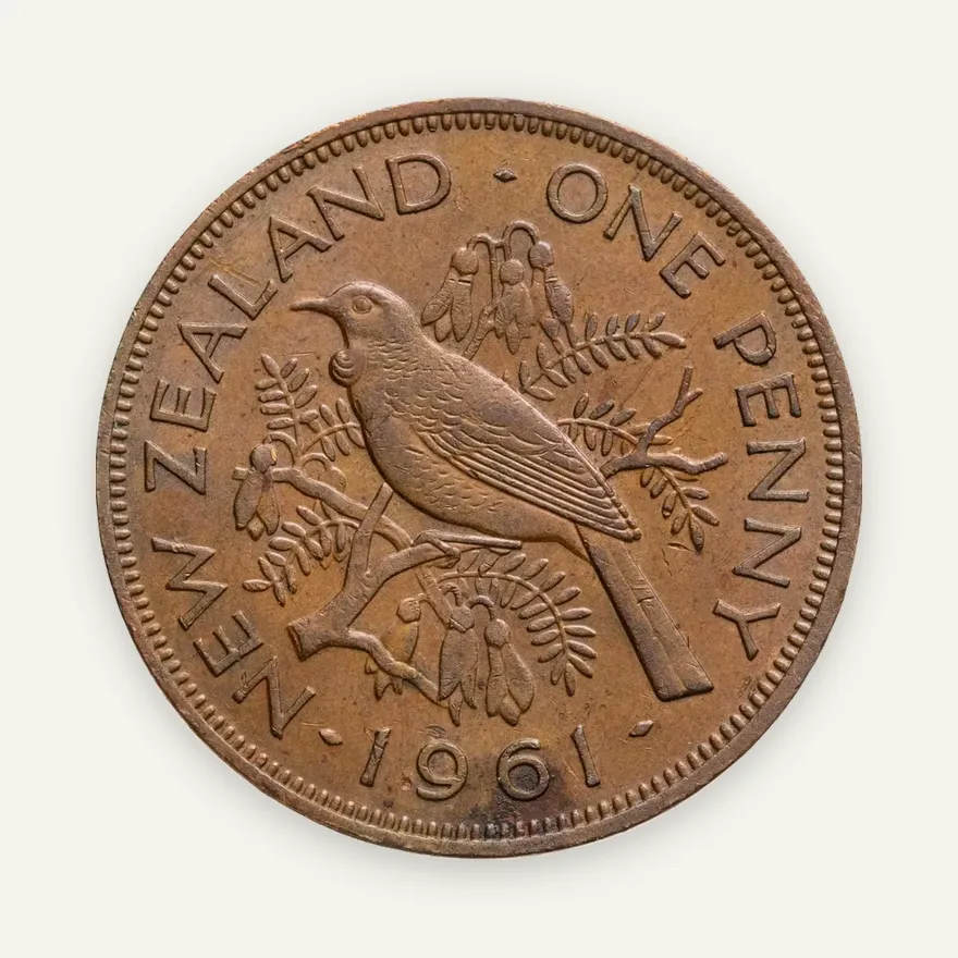 Новая Зеландия 1 пенни (penny) 1961, реверс