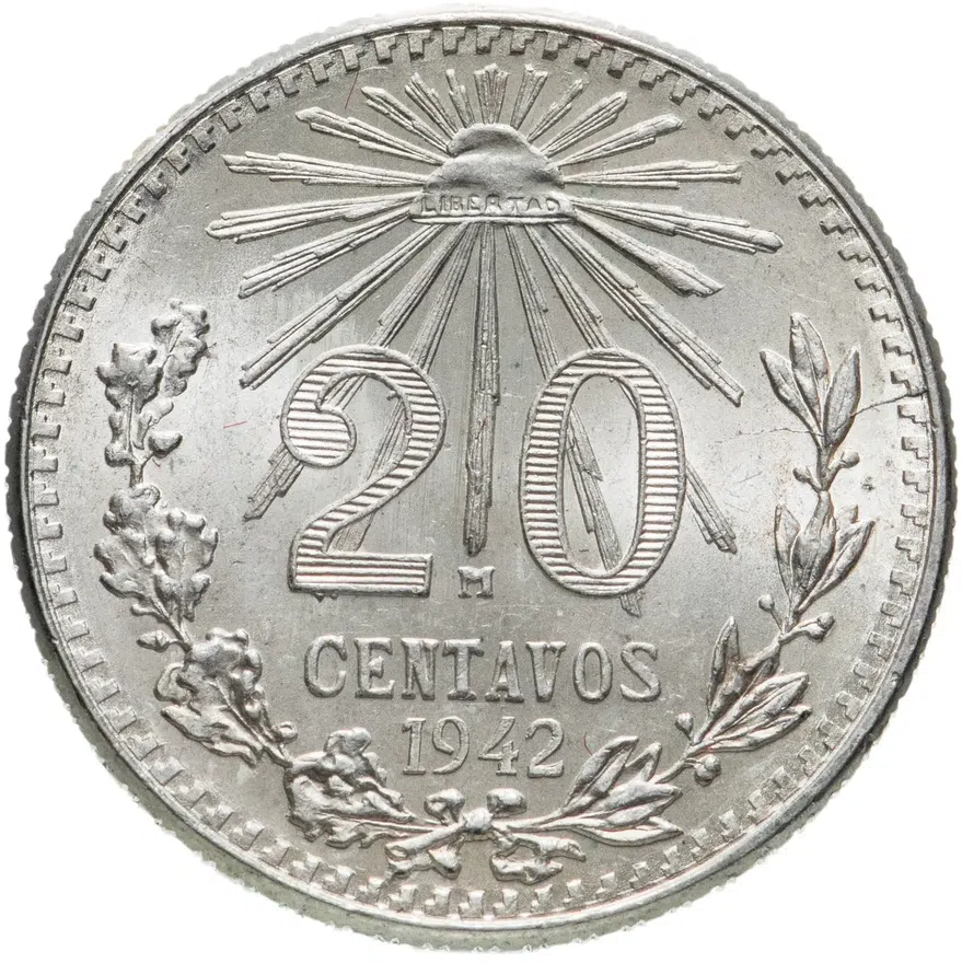 Мексика 20 сентаво (centavos) 1942