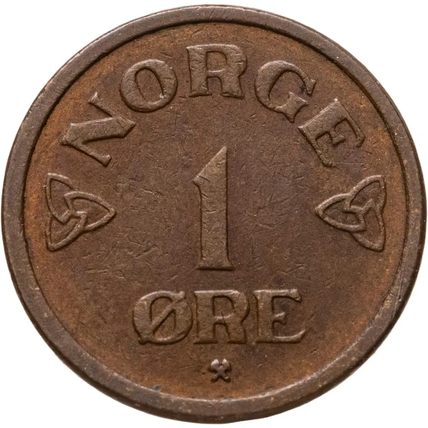 Норвегия 1 эре (ore) 1956