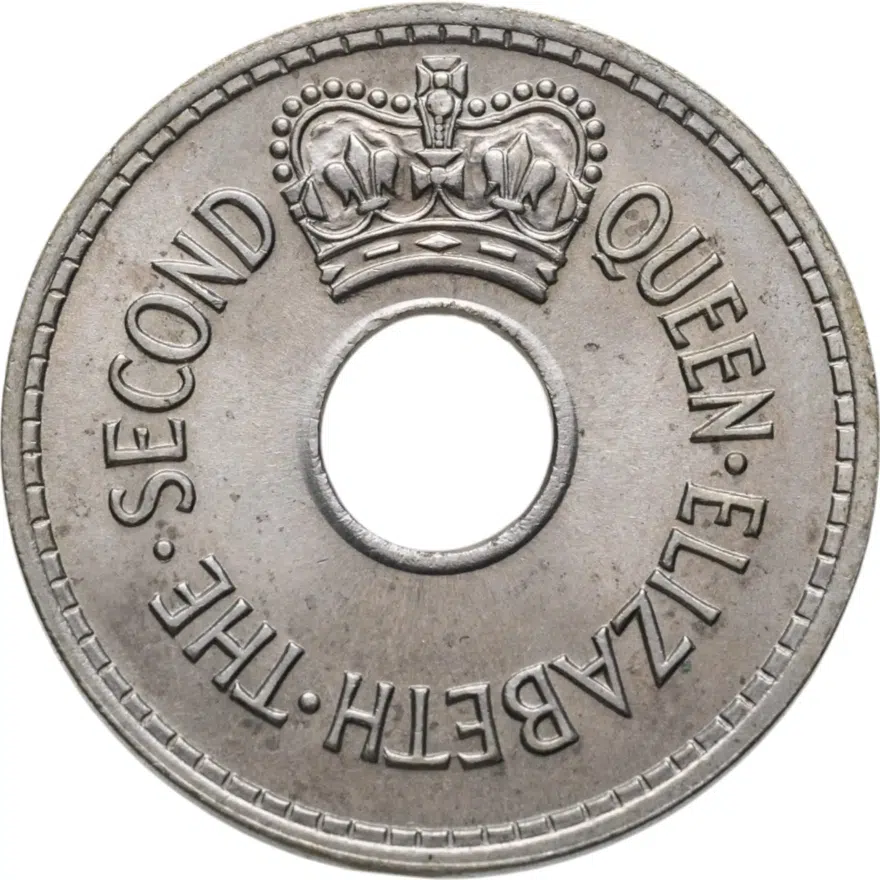 Фиджи 1 пенни (penny) 1967, аверс