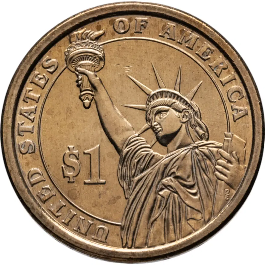 США 1 доллар (dollar) 2013 D Президент США - Уильям Мак-Кинли (1897–1901) знак монетного двора: "D" - Денвер, реверс