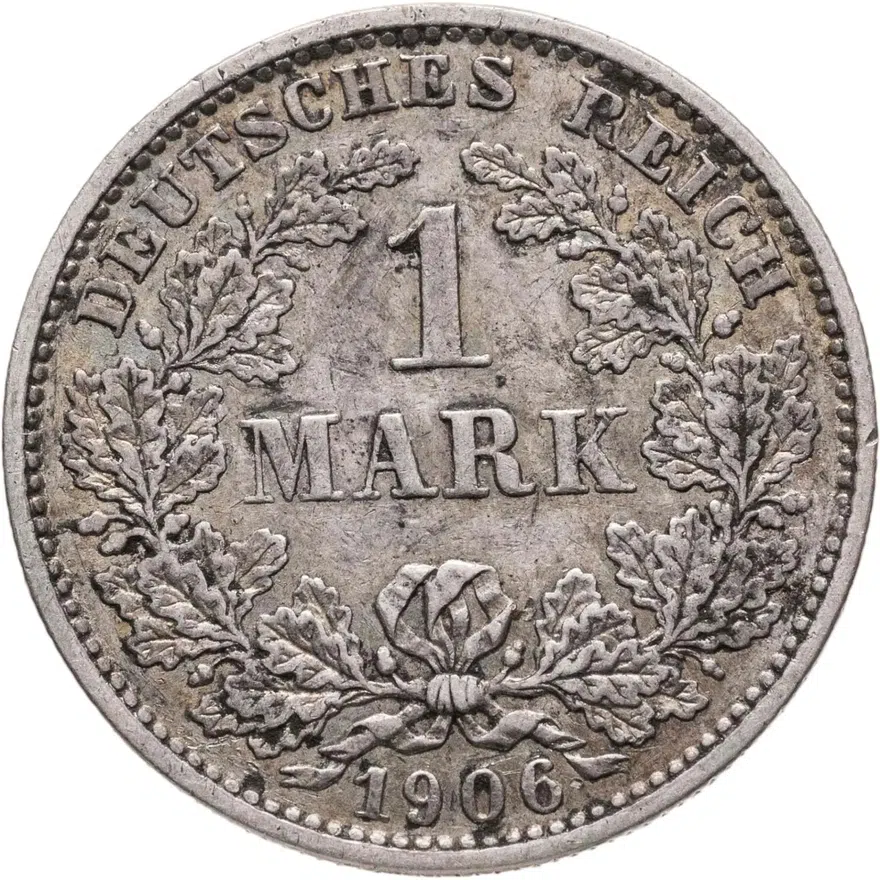 Германия 1 марка 1906 знак монетного двора: "E" - Мульденхюттен