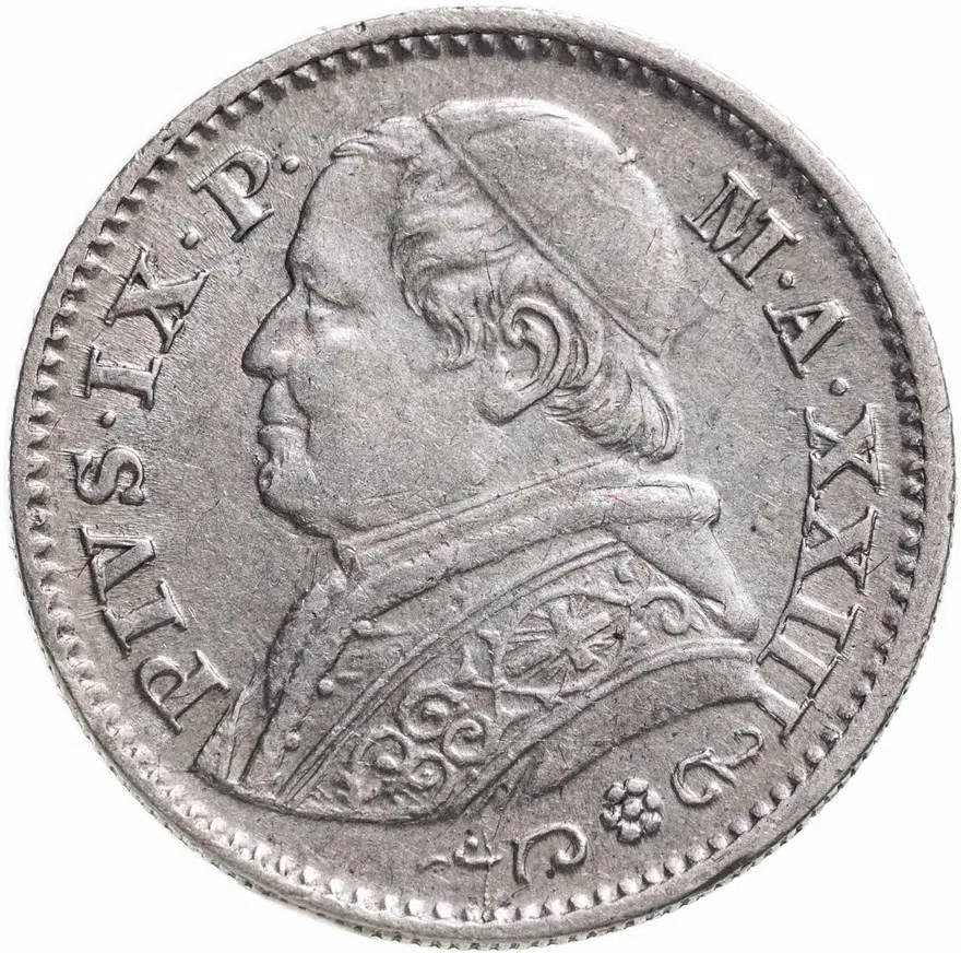 Папская область 10 сольдо 1869