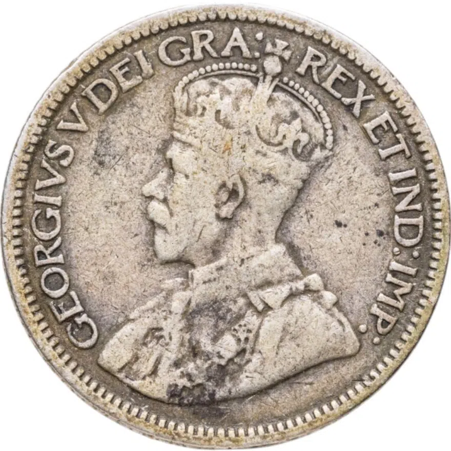 Канада 10 центов (cents) 1919, реверс