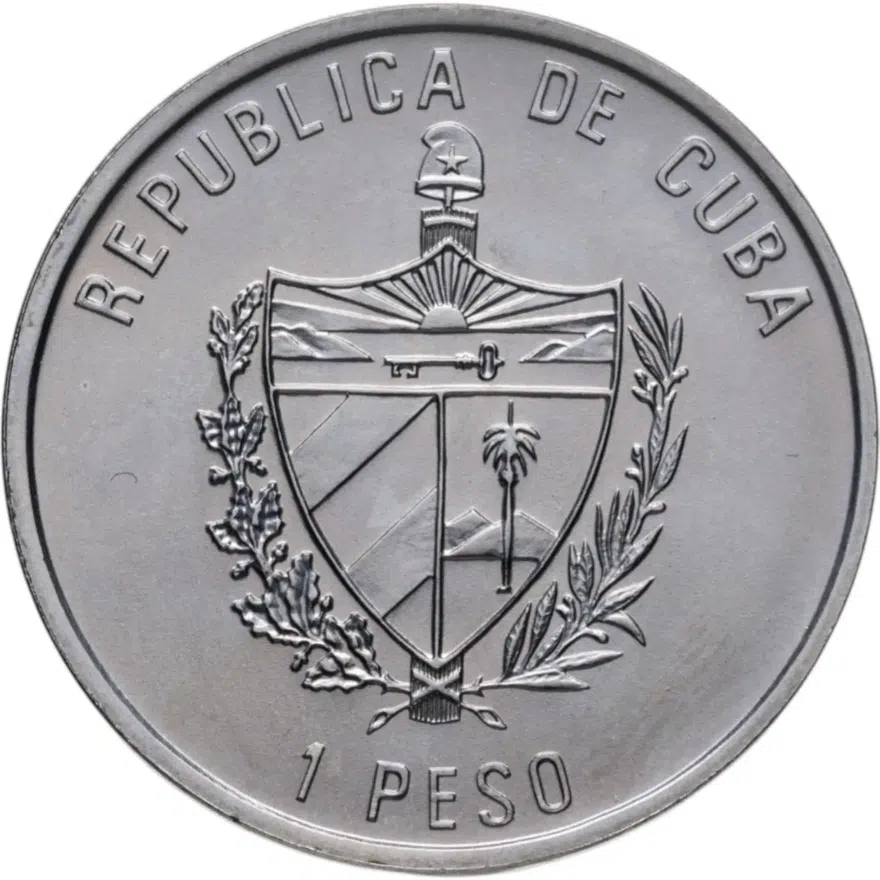 Куба 1 песо (peso) 2001  Орхидея /белая/