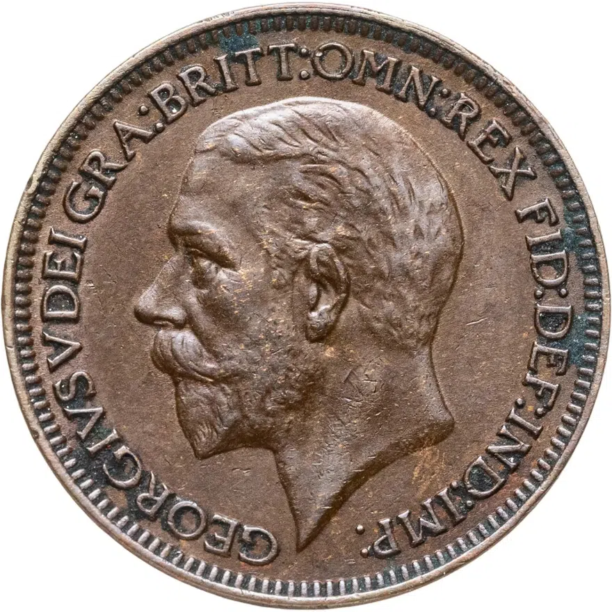 Великобритания 1 фартинг (farthing) 1935, аверс