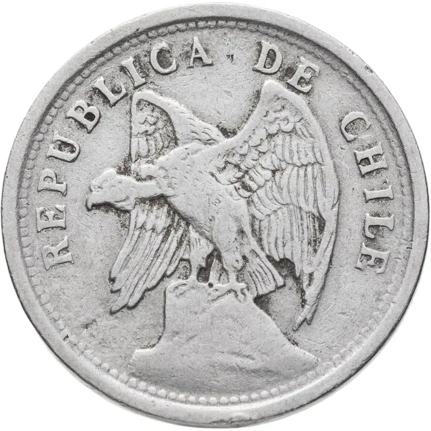 Чили 20 сентаво (centavos) 1922, реверс