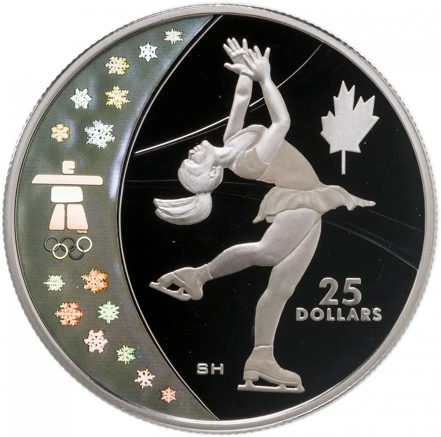 Канада 25 долларов (dollars) 2008   XXI зимние Олимпийские Игры, Ванкувер 2010 - Бобслей, в футляре, аверс