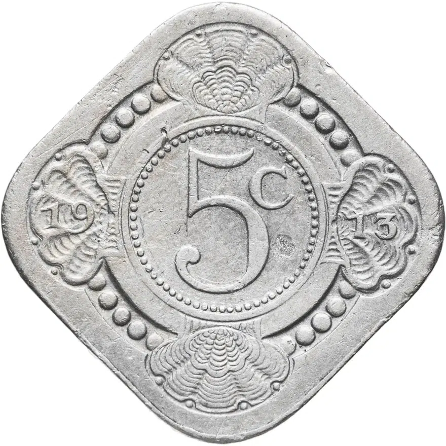 Нидерланды 5 центов (cents) 1913