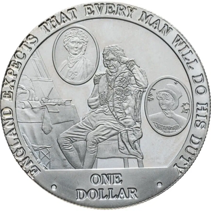 Острова Кука 1 доллар (dollar) 2007 Англия ждёт, что каждый выполнит свой долг - Нельсон сидит