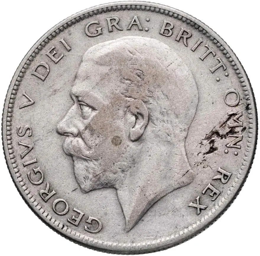 Великобритания 1/2 кроны (crown) 1929, аверс