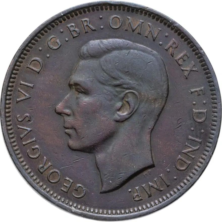 Австралия 1/2 пенни (penny) 1939 COMMONWEALTH OF AUSTRALIA, реверс