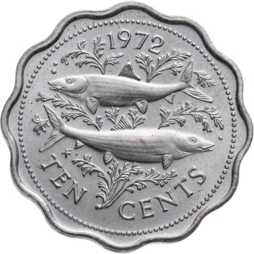 Багамы 10 центов (cents) 1972