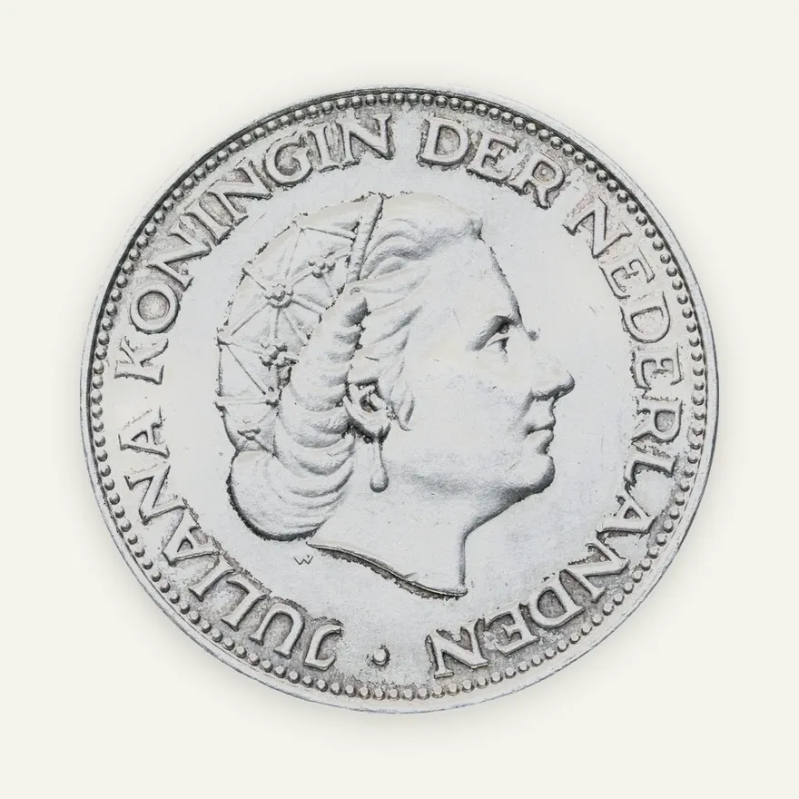 Нидерланды 2 1/2 гульдена (gulden) 1962, реверс