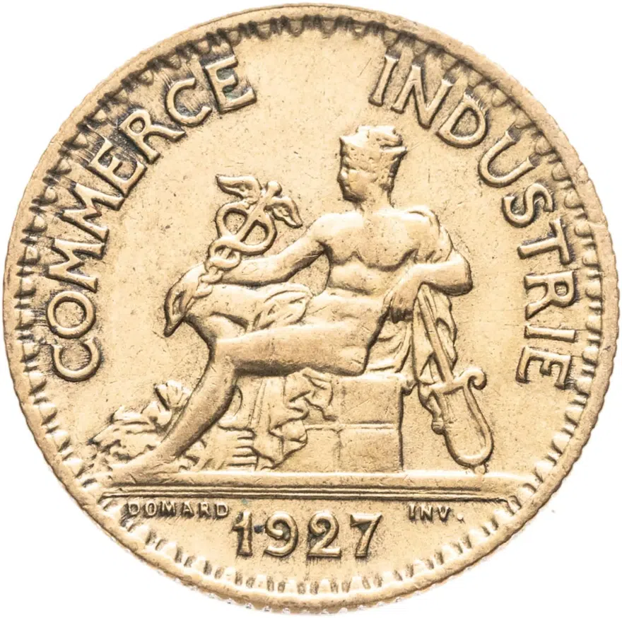 Франция 1 франк (franc) 1927, реверс